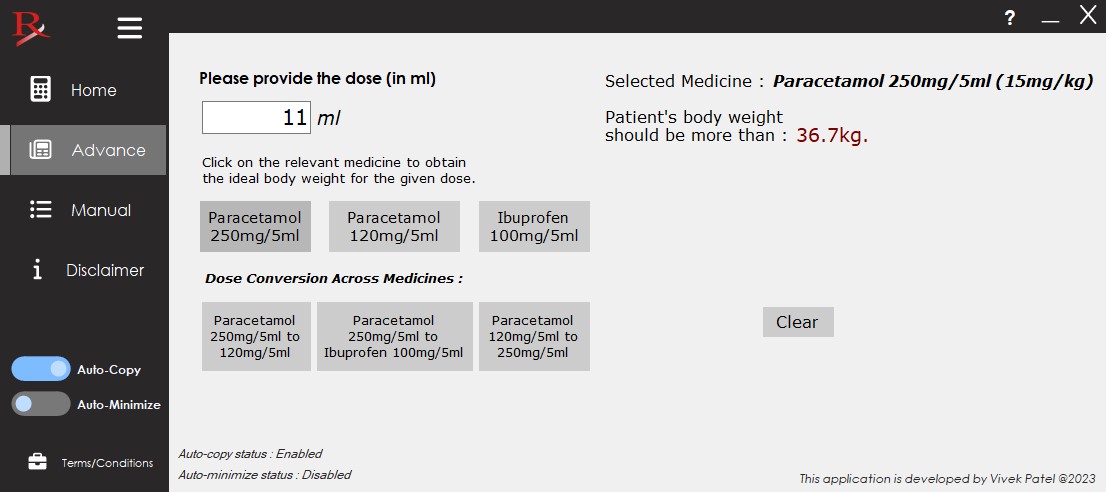 Pediatric Dose Calculator - Paracetamol / Ibuprofen Dose for Kids