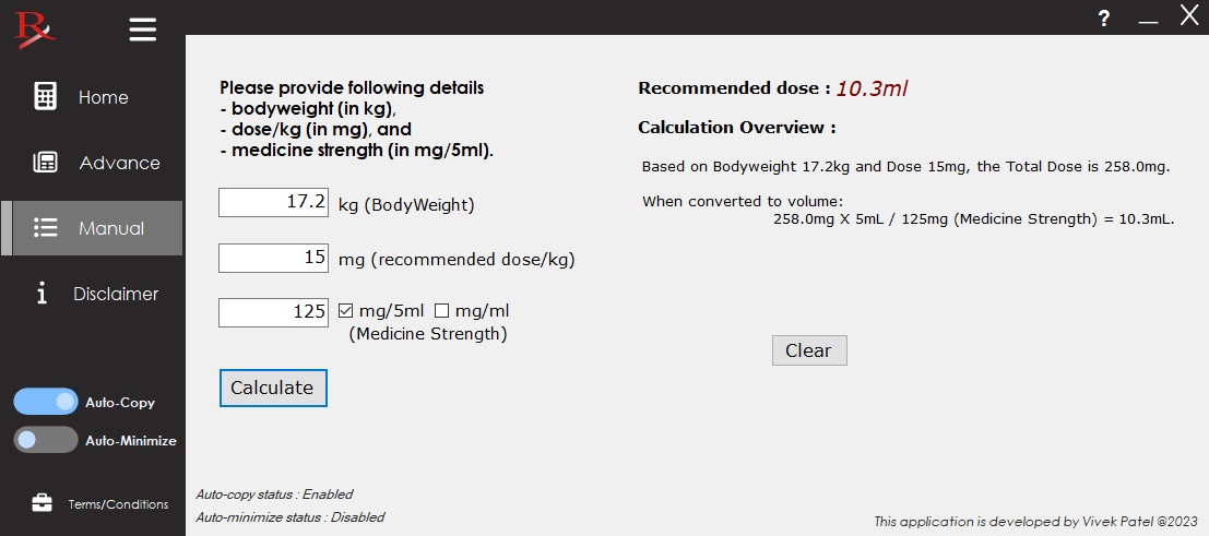 pediatric dose calculator - paracetamol / ibuprofen dose for kids